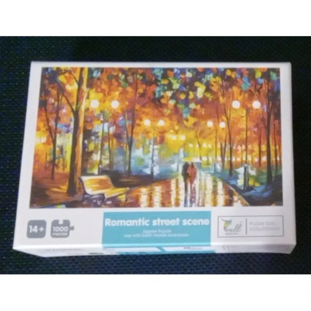 Romantic Street Scene Jigsaw Puzzle 1000 Piece 425x30mm Vibrant For Ages 14+